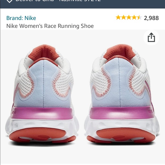 WHITE NIKE RENEW RUNNING SHOE (8.5) - Picture 7 of 8